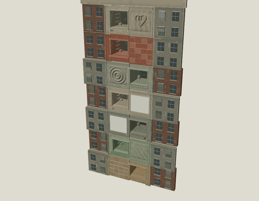 The sculpted SprayAR building